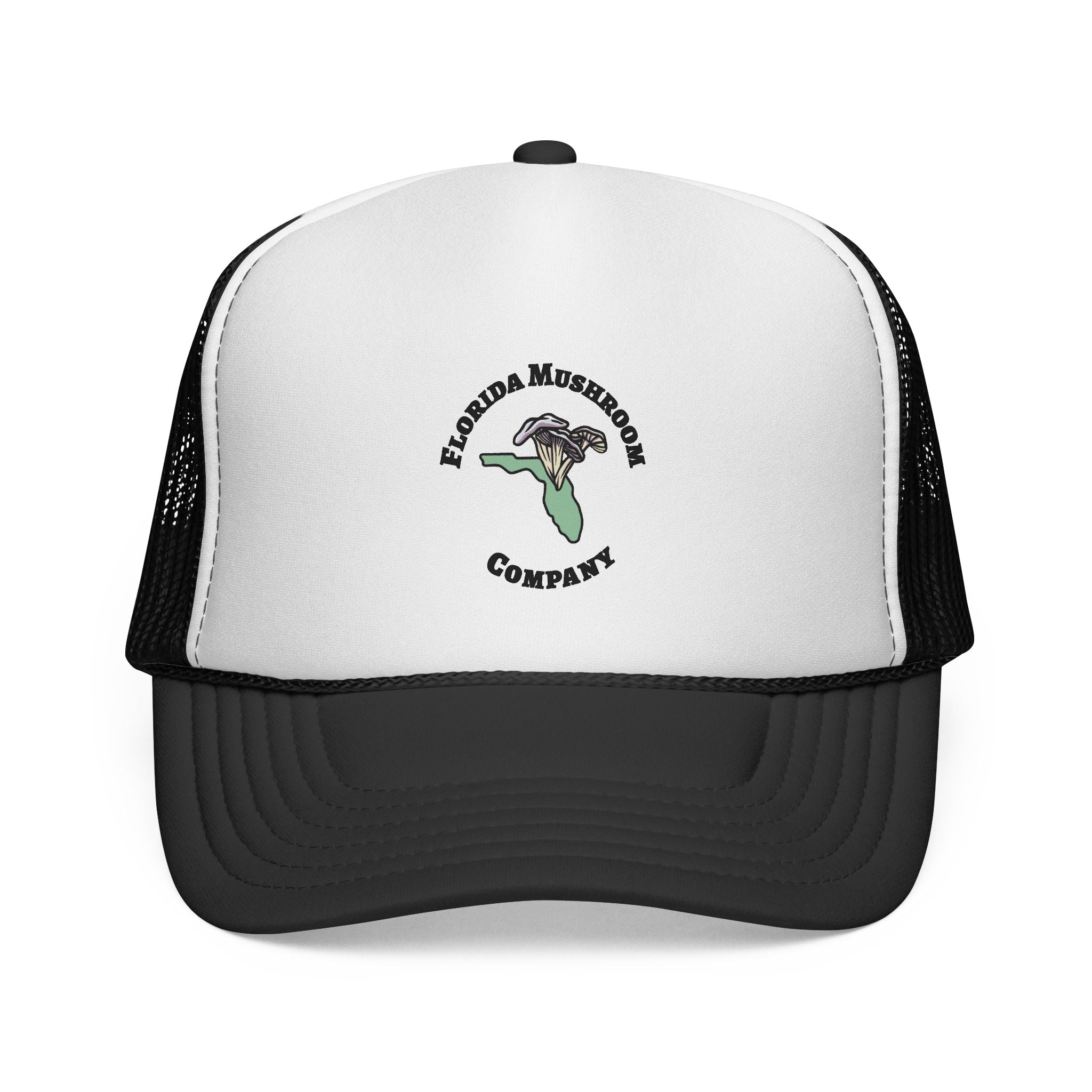 Florida Mushroom Company Trucker Cap — Retro Fungi Logo Mesh Hat
