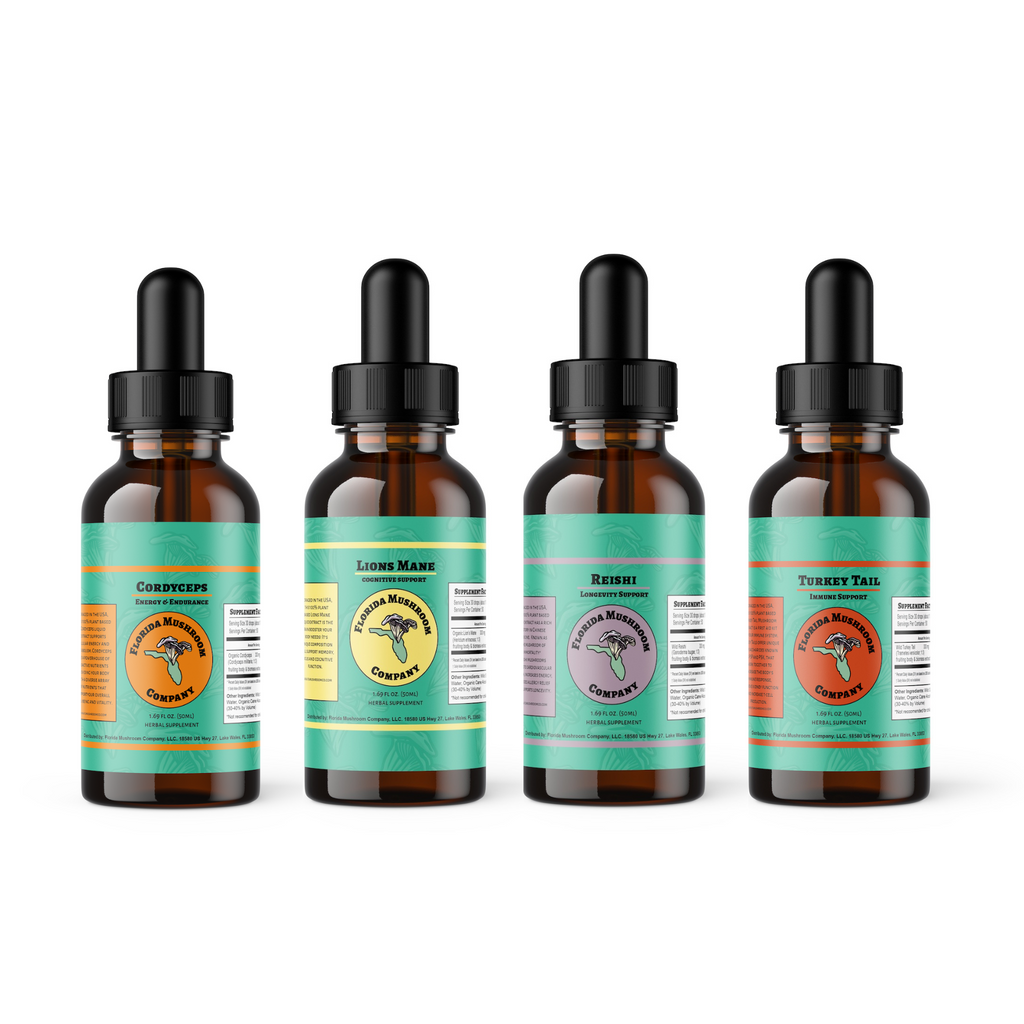 Mix & Match Mushroom Extracts — all four bottles